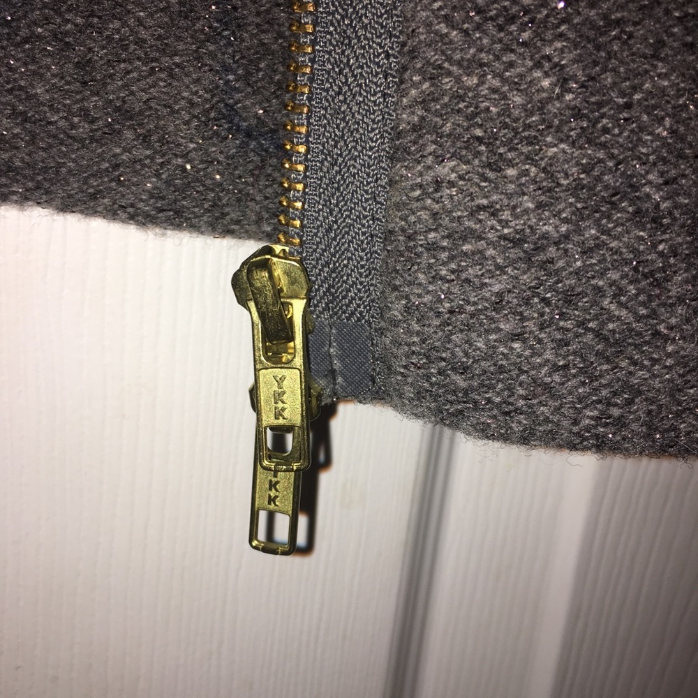 💯% authentic J CREW wool blend gray gold sweater - Picture 4 of 8